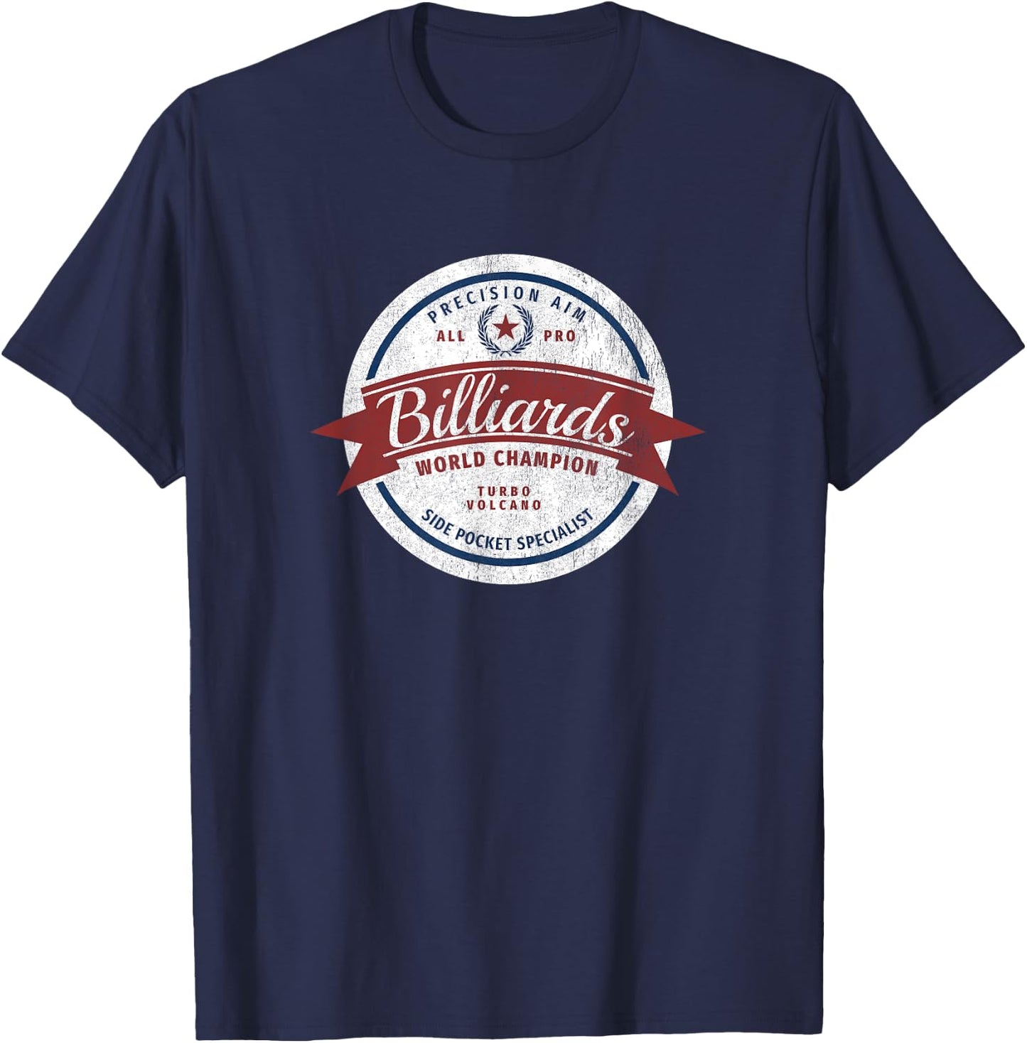 Retro Billiards World Champion “Side Pocket Specialist” T-Shirt - T-Shirt | Navy