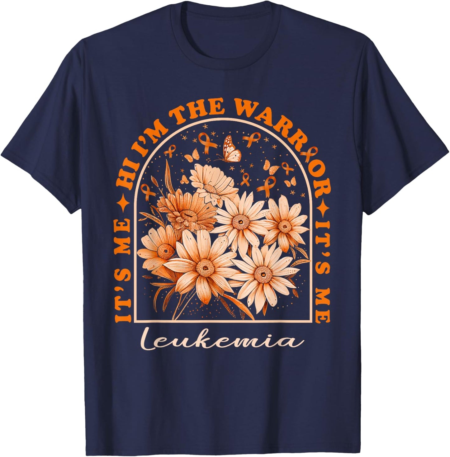 vintage It's me I'm the warrior leukemia cancer T-Shirt - T-Shirt | Navy