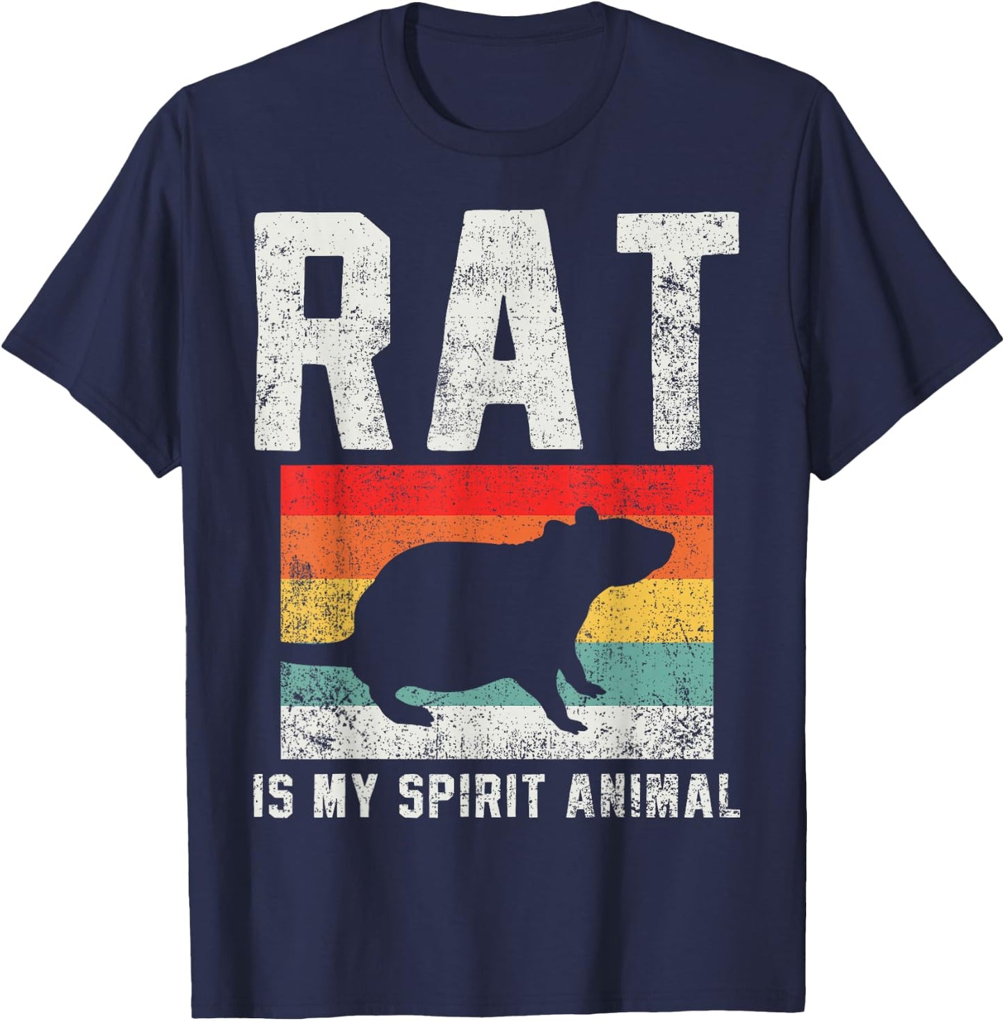 Rat Retro Vintage T-Shirt - T-Shirt | Navy