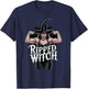 Ripped Witch Muscular Halloween Gym Bodybuilder Costume T-Shirt - T-Shirt | Navy