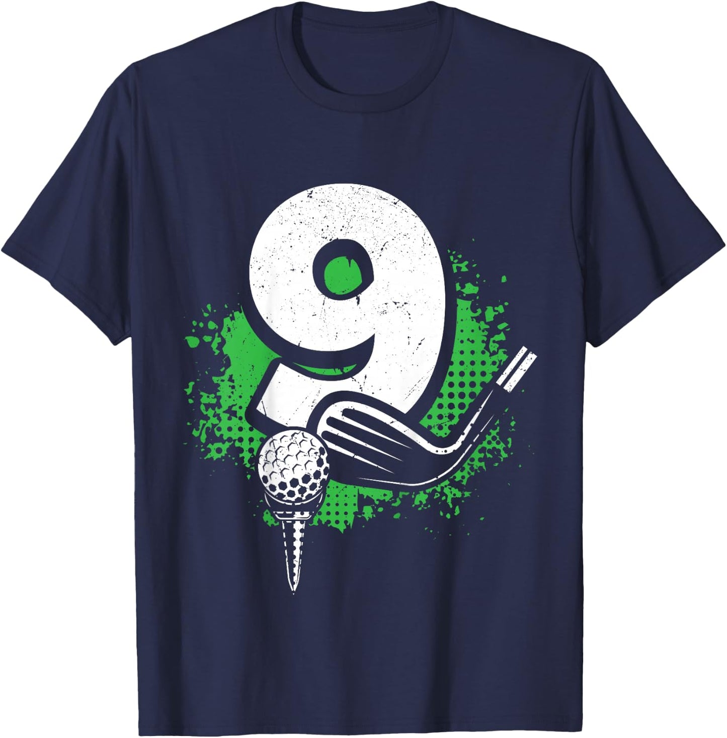 Kids 9th Birthday Boy Golf Player Golf 9 Years Old T-Shirt - T-Shirt | Navy
