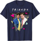 Friends Chandler & Ross Retro T-Shirt - T-Shirt | Navy