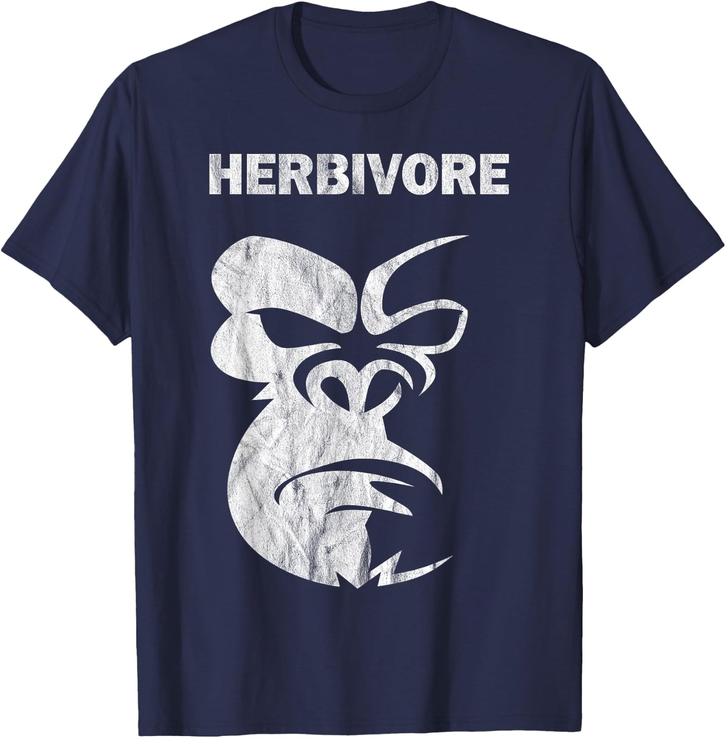 Herbivore Vegetarian Vegan Gorilla Women Men Kids T-Shirt - T-Shirt | Navy
