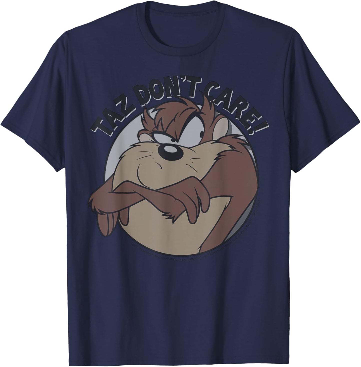 Looney Tunes Taz Don't Care Portrait T-Shirt - T-Shirt | Navy