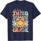 Third Grade Oh Hey Smile Retro Back To School 3rd Grade T-Shirt - T-Shirt | Navy