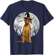 Scary Rhodesian Ridgeback Dog Witch Hat Halloween Women T-Shirt - T-Shirt | Navy