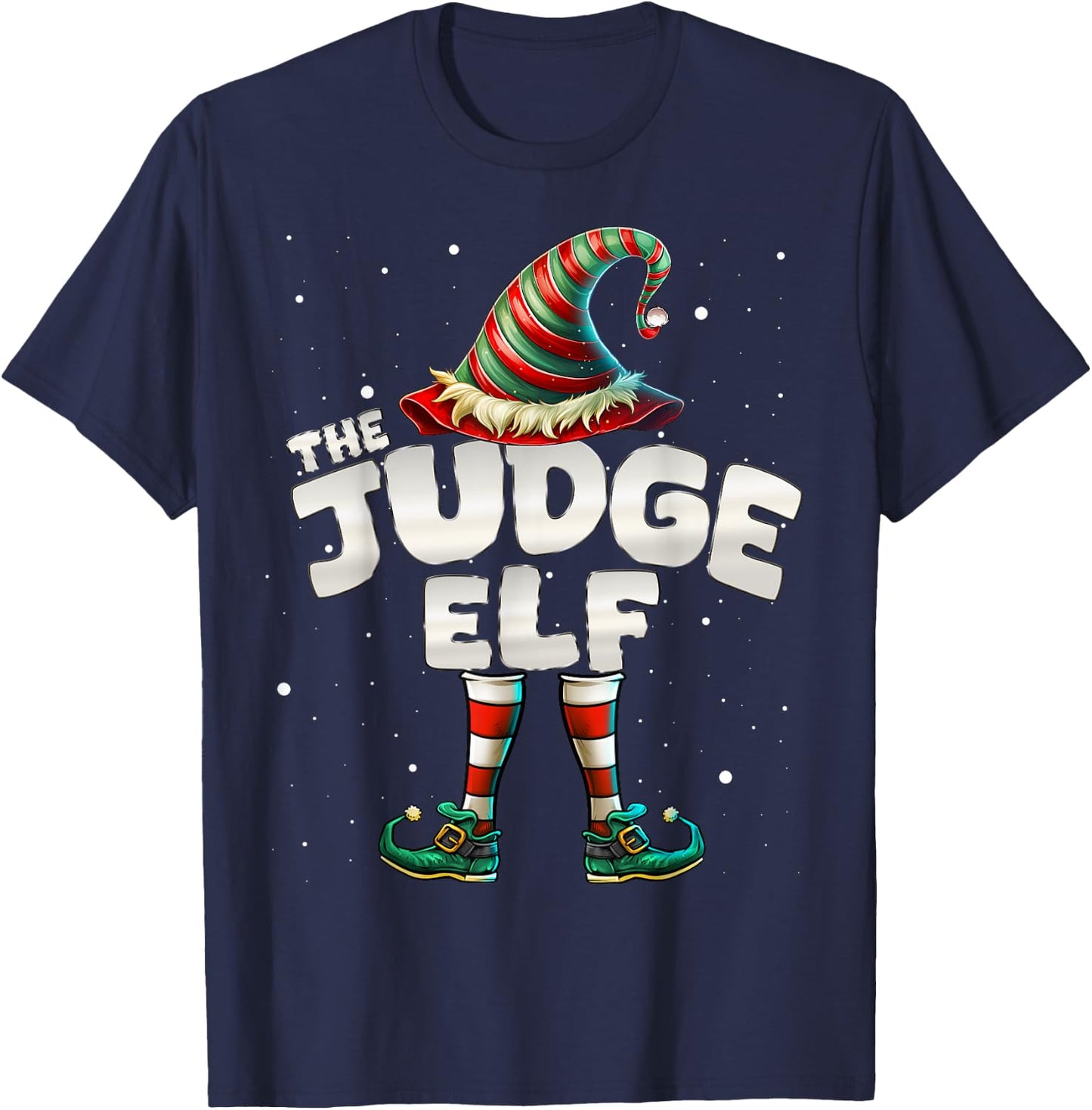 I'm The Judge Elf Family Matching Group Christmas T-Shirt - T-Shirt | Navy
