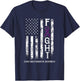 Chiari Malformation Warrior US Flag T-Shirt - T-Shirt | Navy