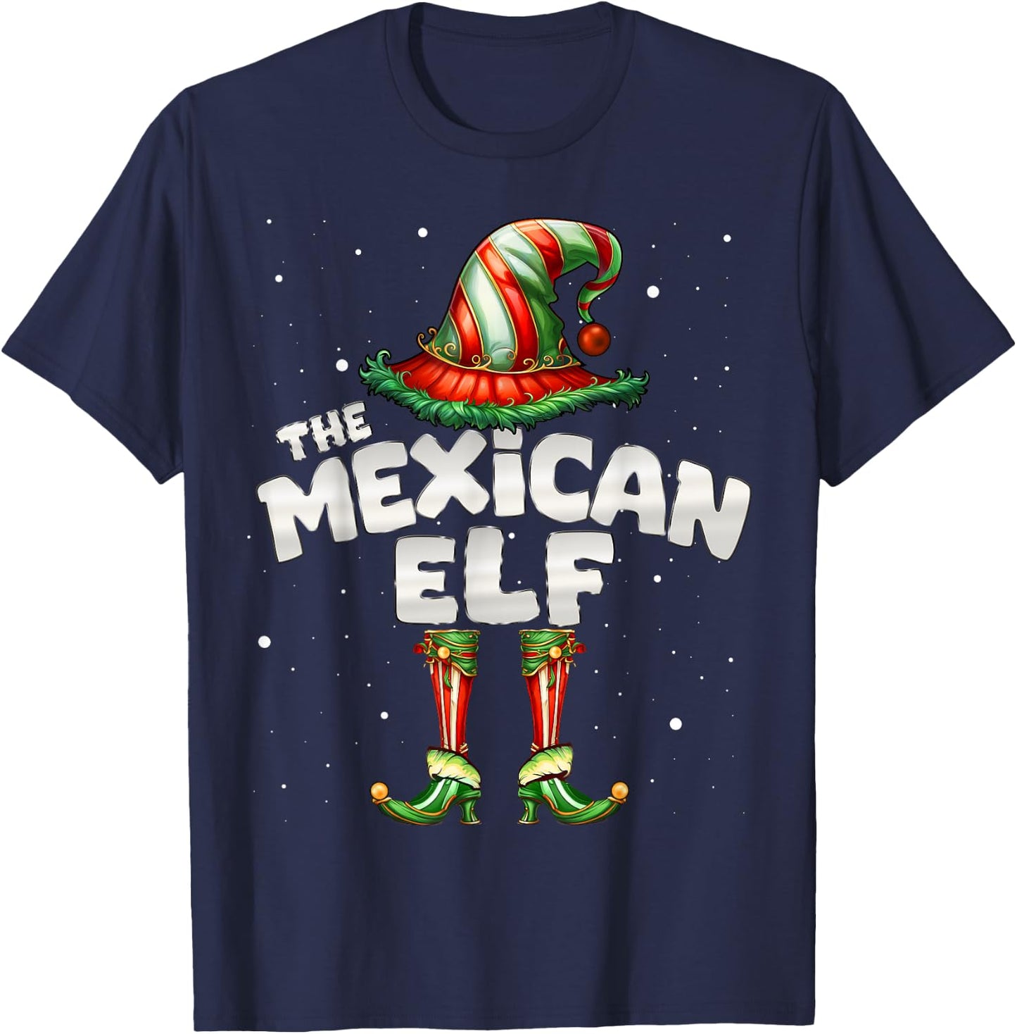 I'm The Mexican Elf Family Matching Group Christmas T-Shirt - T-Shirt | Navy