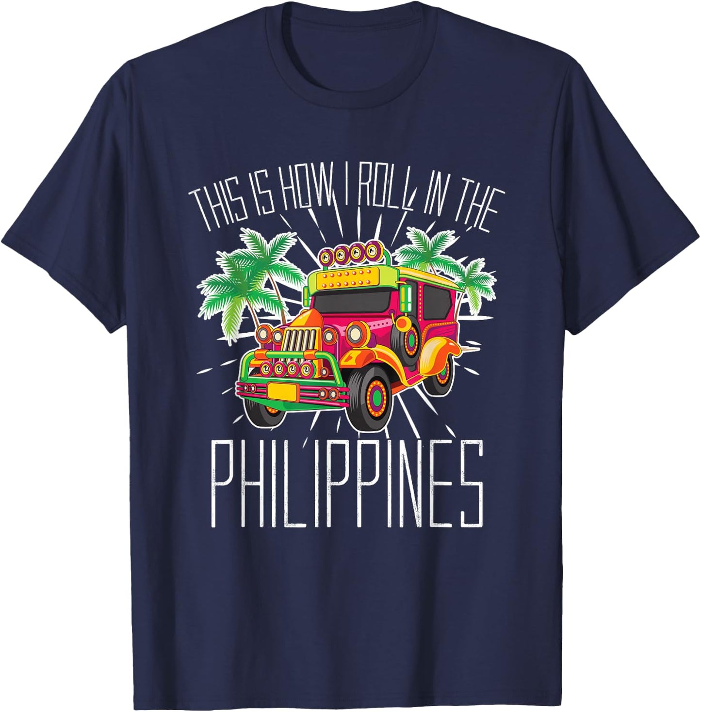 Summer Car Holiday Manila Asia Philippines T-Shirt - T-Shirt | Navy