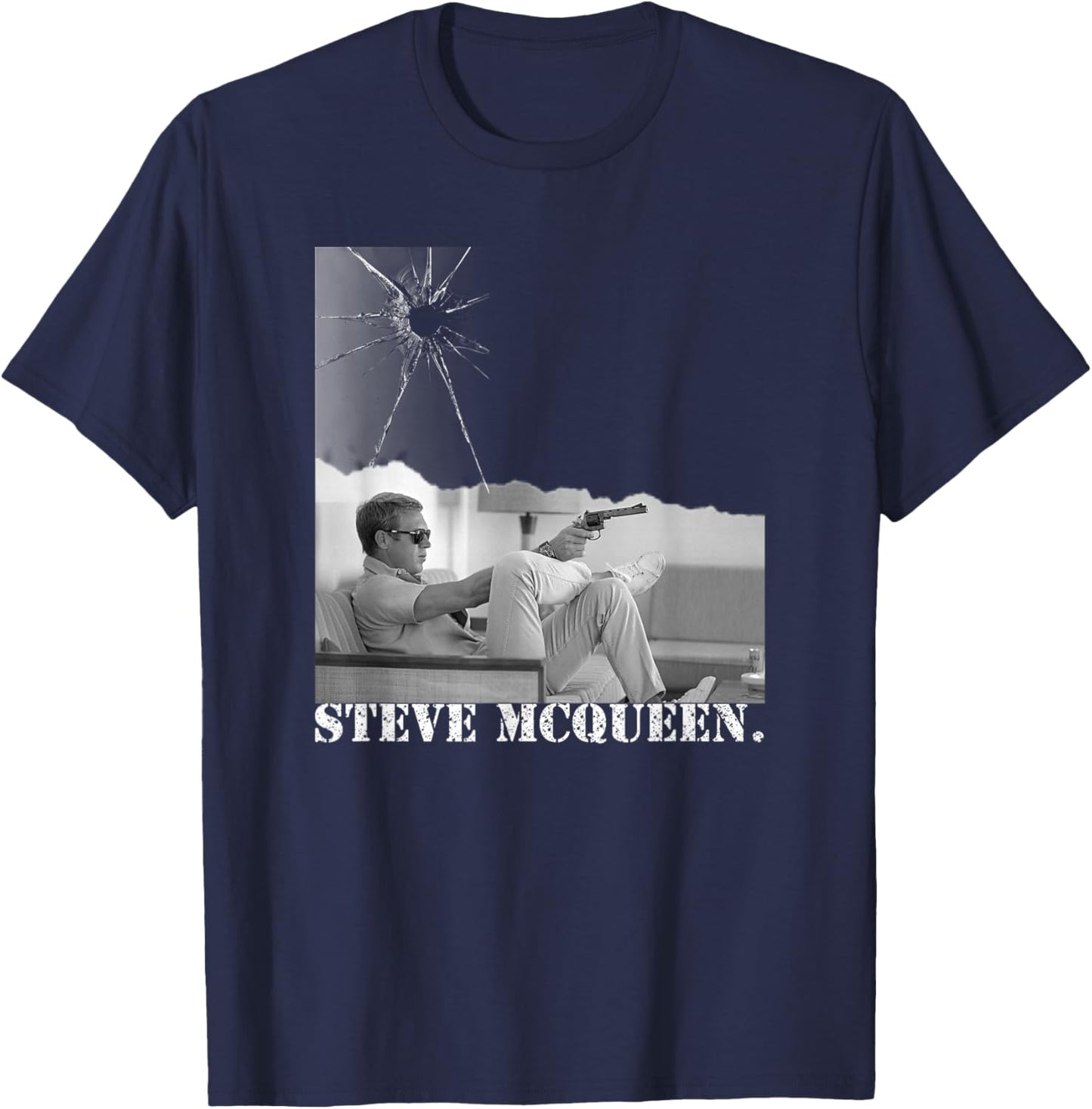 Steve McQueen_022 T-Shirt - T-Shirt | Navy