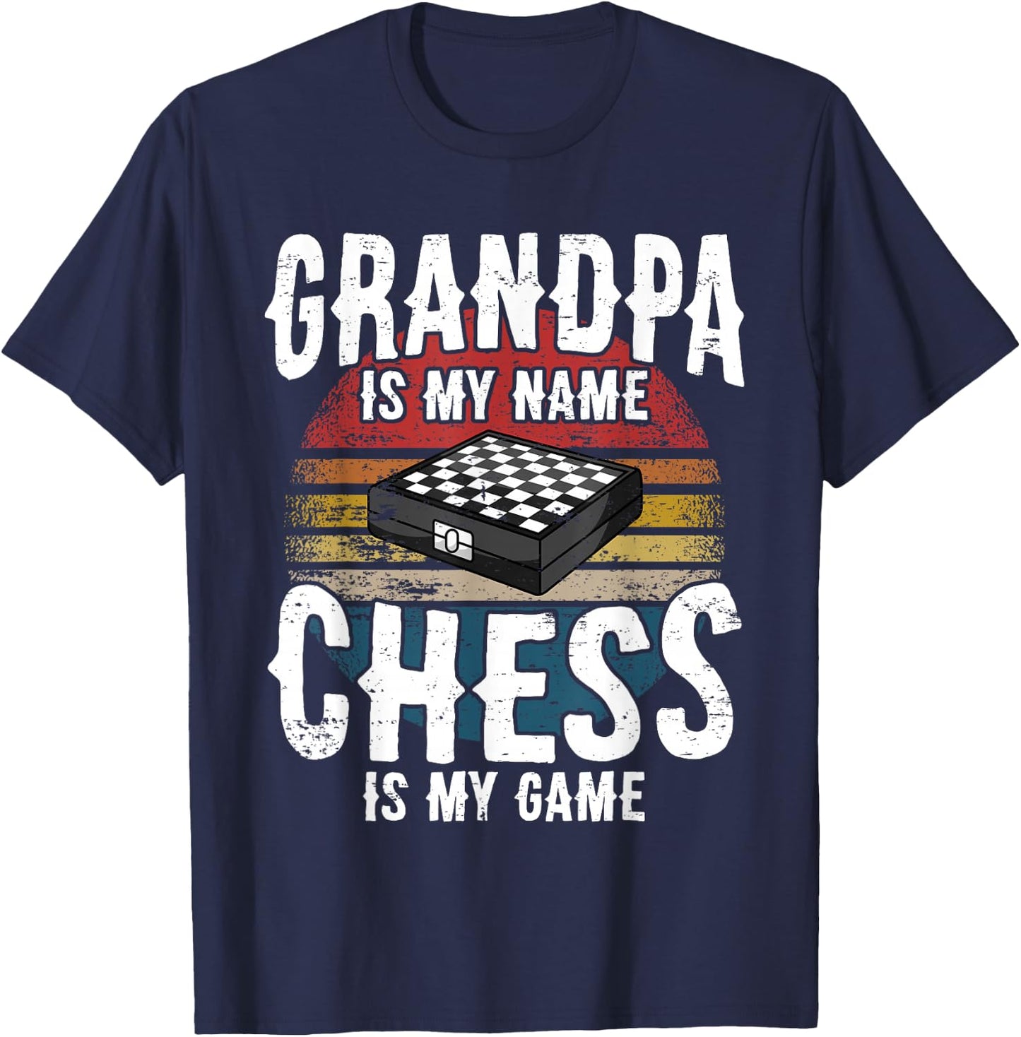 Chess Player Club Club I Retirement Grandpa Grandparents T-Shirt - T-Shirt | Navy
