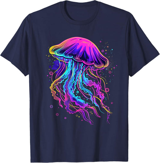 Jellyfish Sea Ocean Animal Lover Ocean Sea Jellyfish Artwork T-Shirt - T-Shirt | Navy
