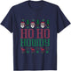 Ho Ho Howdy Cowboy Rodeo Christmas Santa Ugly Sweater Style T-Shirt - T-Shirt | Navy