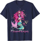 Breast Cancer Mermaid Warrior Mermaid Warrior Breast Cancer T-Shirt - T-Shirt | Navy