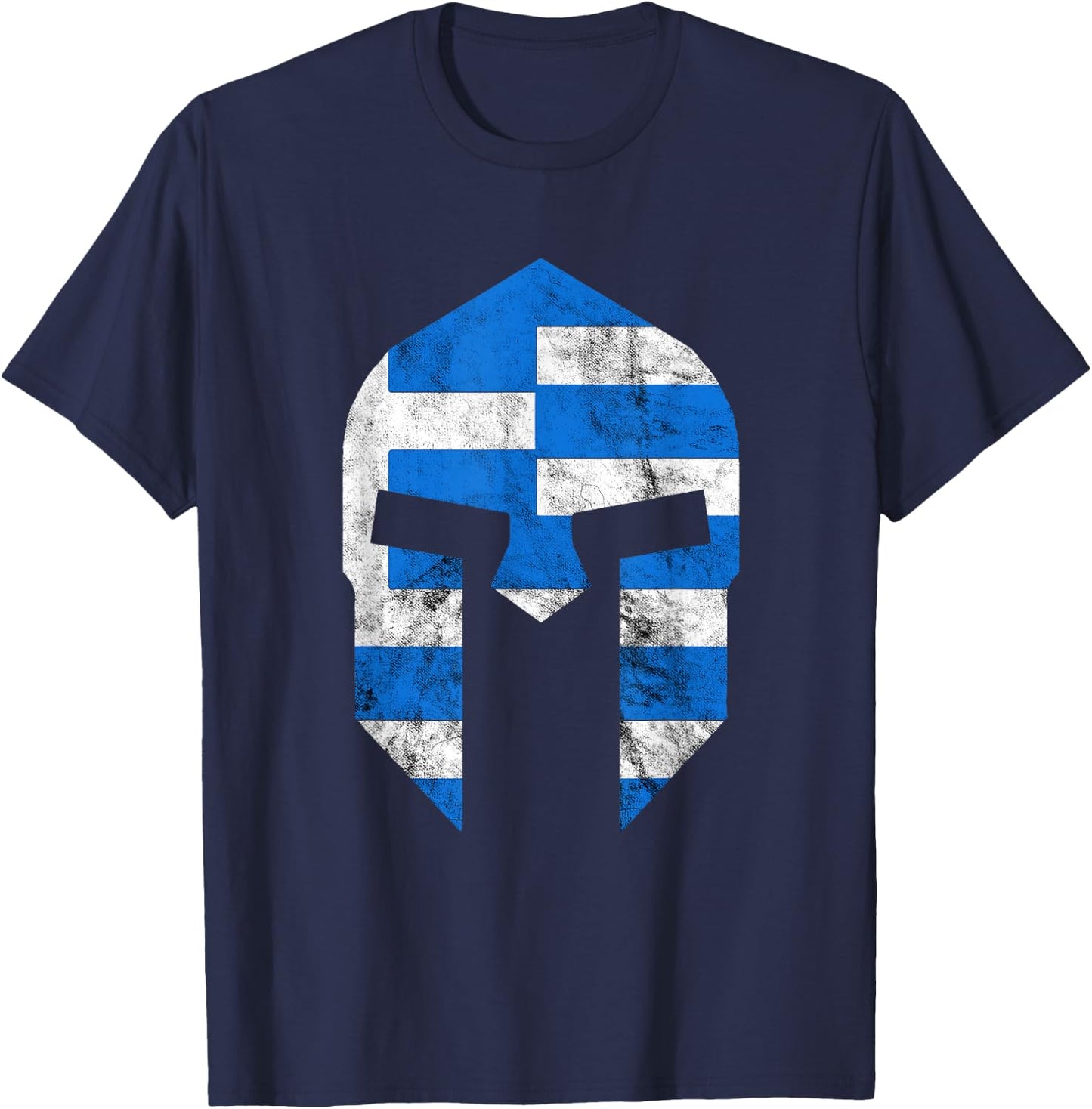 Greek Gladiators Spartan Helmet Greece Sparta T-Shirt - T-Shirt | Navy