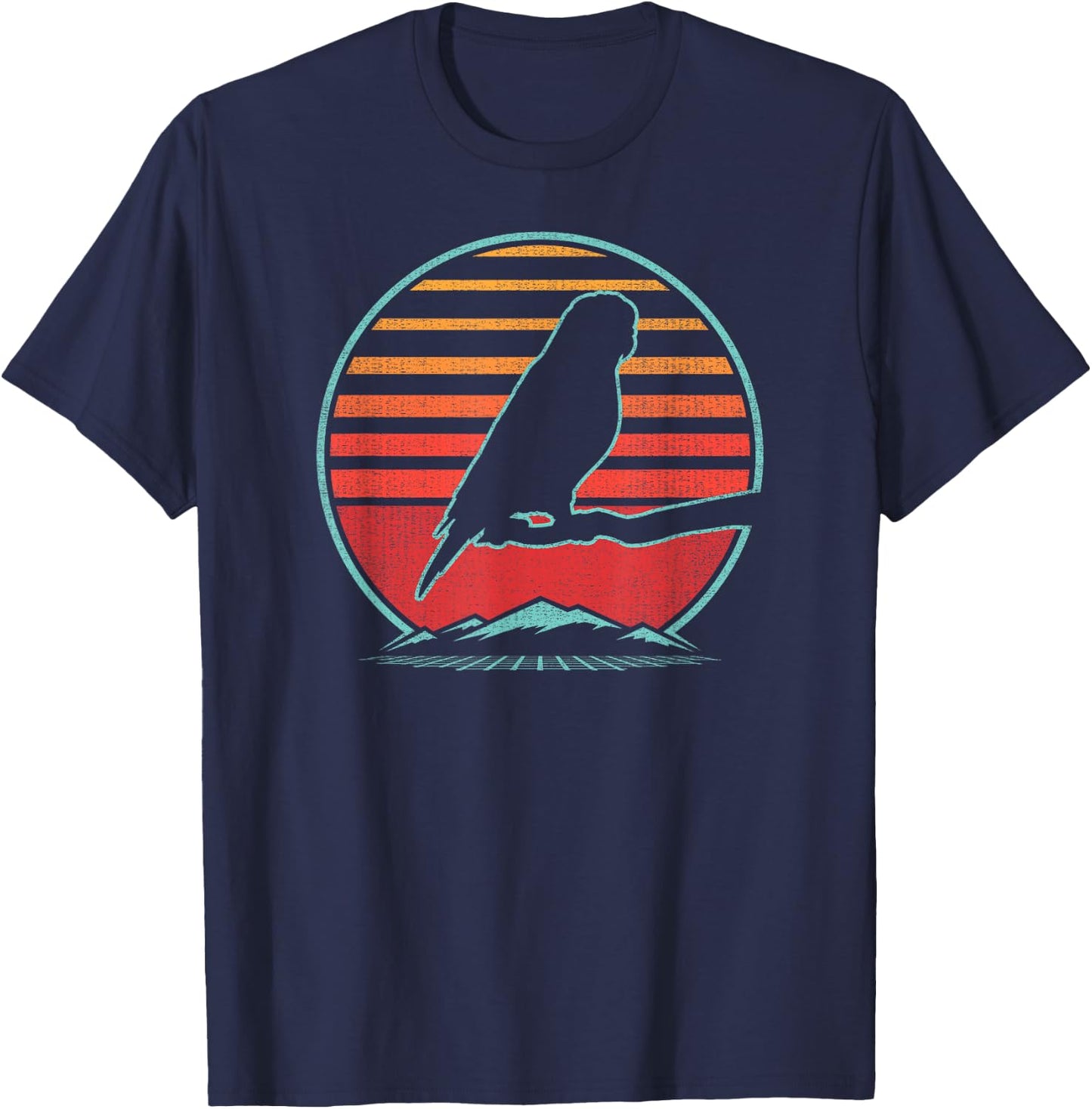 Conure Parrot Retro Vintage 80s Style Birding Gift T-Shirt - T-Shirt | Navy