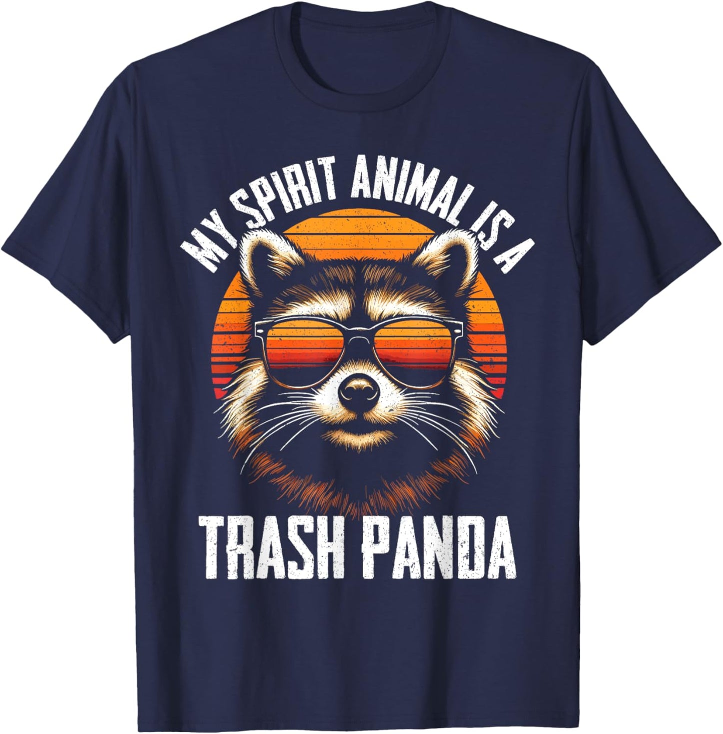 Funny Racoon Art My Spirit Animal is a Panda Trash T-Shirt - T-Shirt | Navy