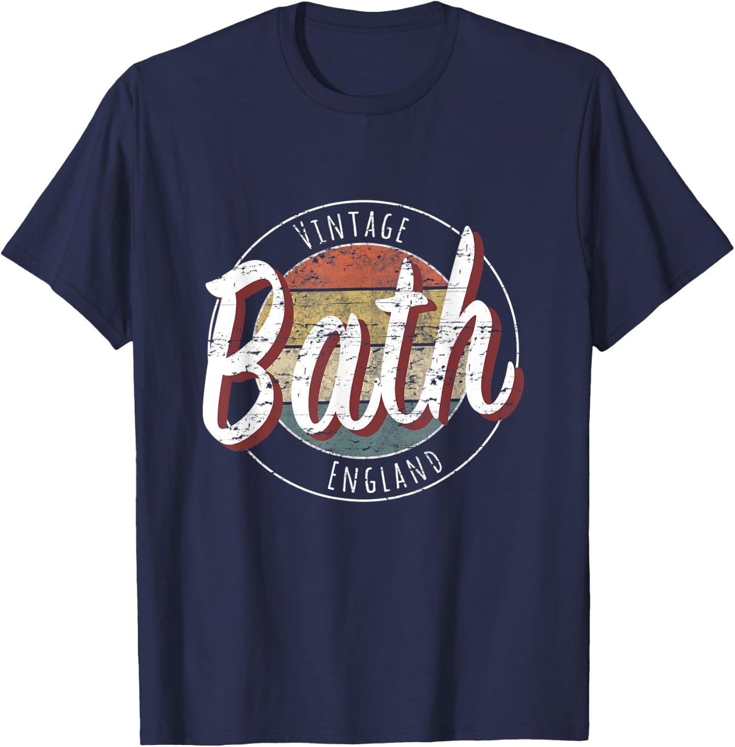 Vintage Bath England T-Shirt - T-Shirt | Navy