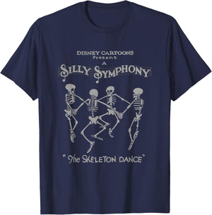 Disney Silly Symphonies The Skeleton Dance Vintage Logo T-Shirt - T-Shirt | Navy
