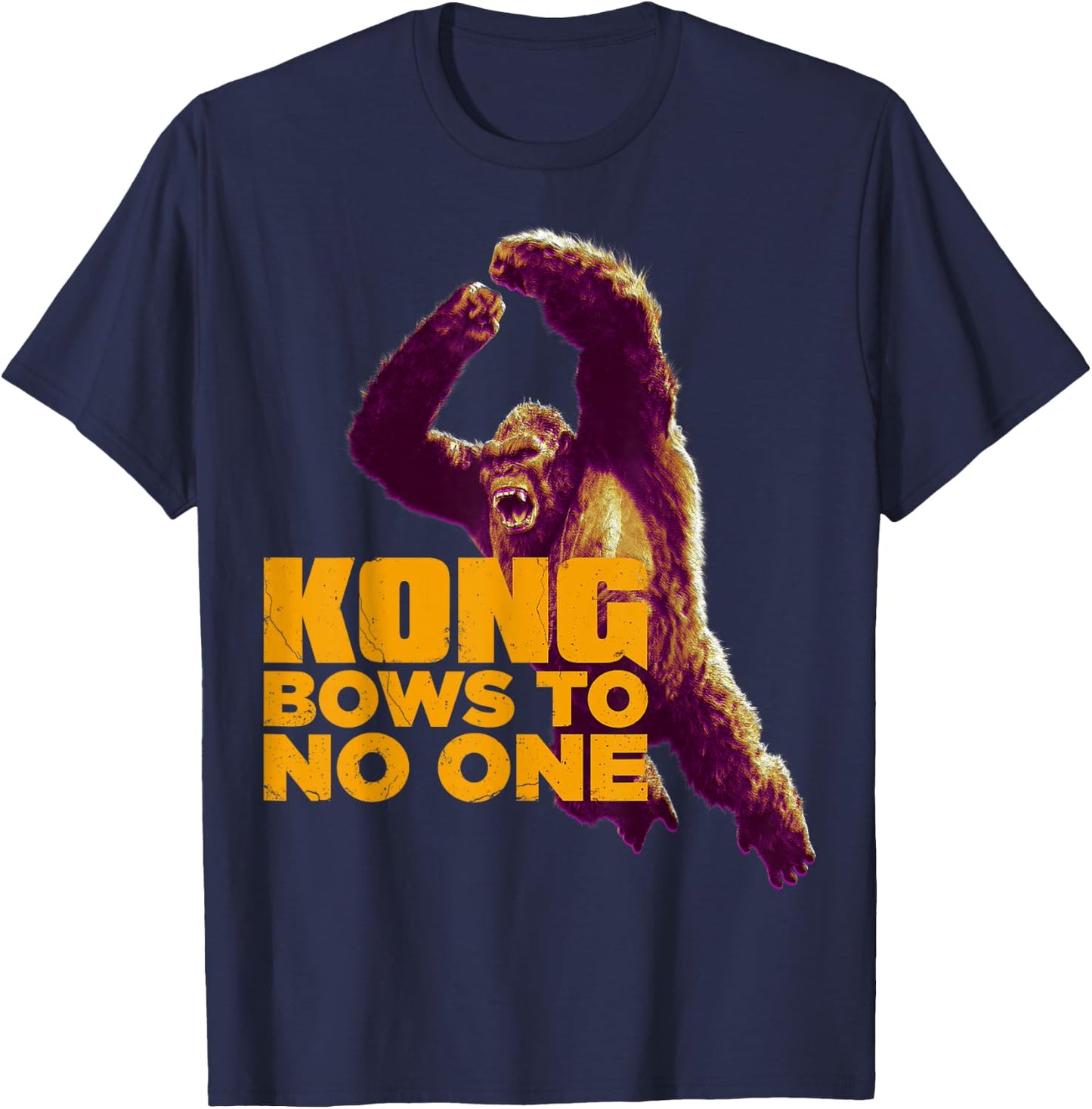 Godzilla vs Kong - Kong Bows To No One T-Shirt - T-Shirt | Navy