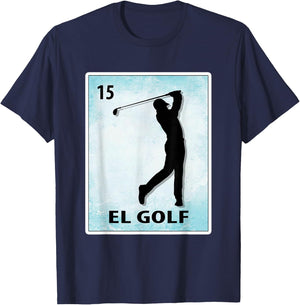 El Golf Mexican Golf Cards Golfer T-Shirt - T-Shirt | Navy