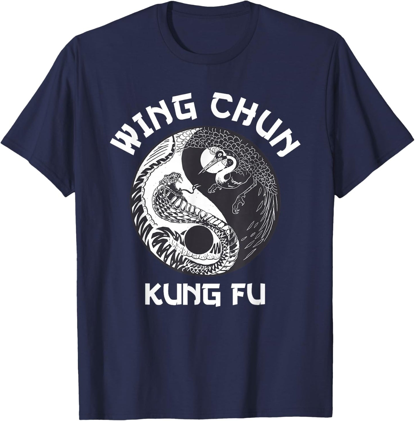 Wing Chun Yin Yang Snake Crane T-Shirt - T-Shirt | Navy
