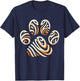 Cool Animal Tiger Print Paw T-Shirt - T-Shirt | Navy