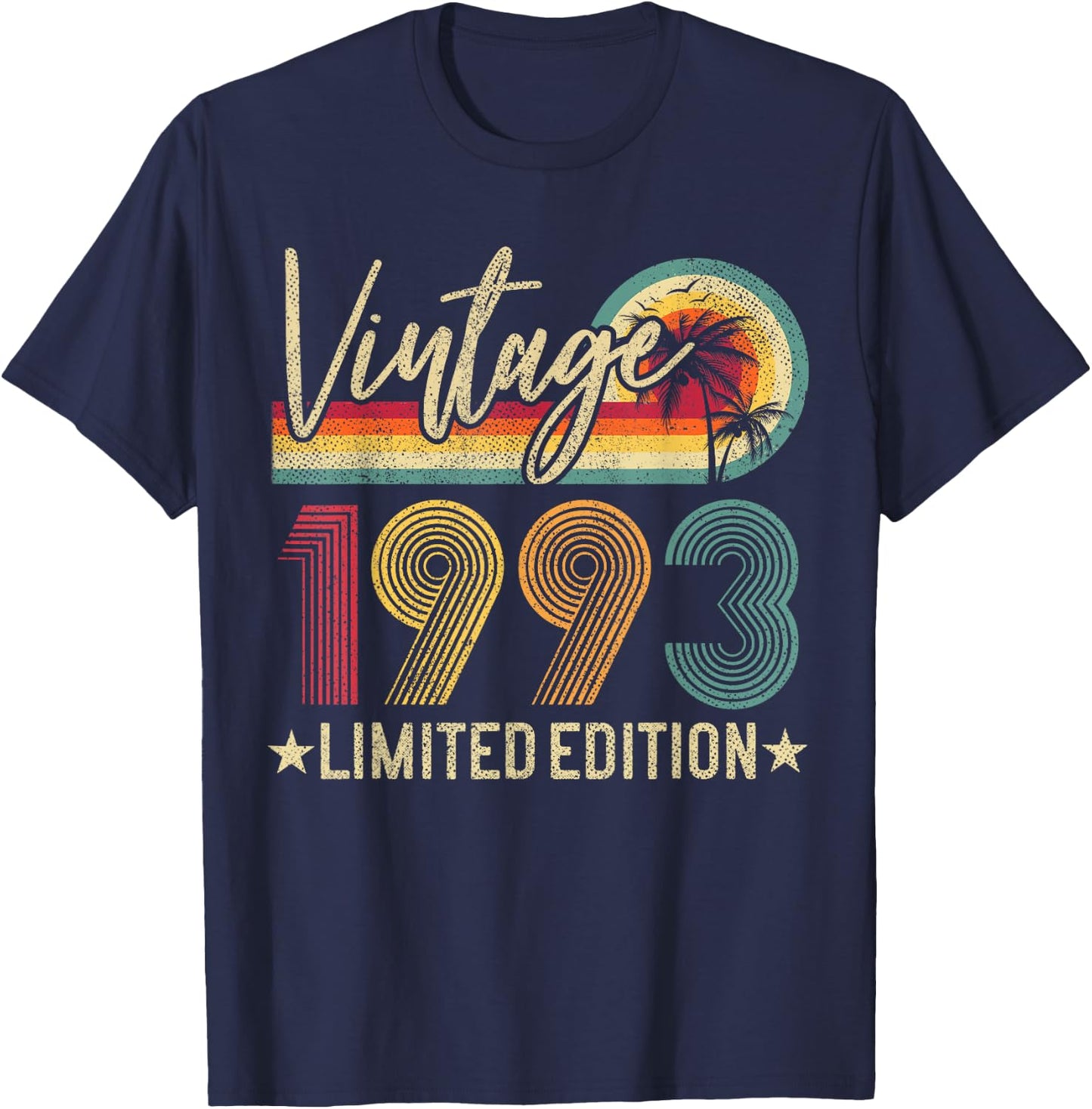 Vintage 1993 30th Birthday Gift 30 Years Old Limited Edition T-Shirt - T-Shirt | Navy