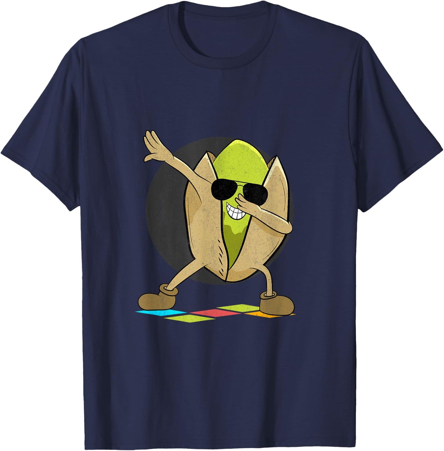 Dabbing Pistachio Day Funny Pistachios T-Shirt - T-Shirt | Navy