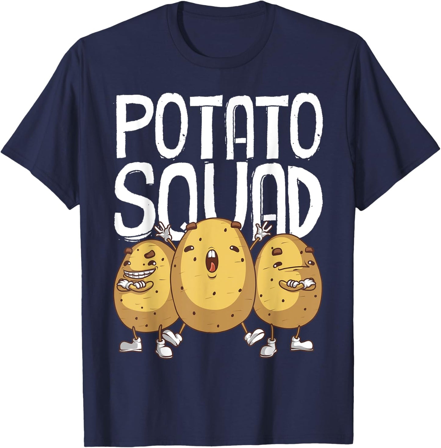Funny Potato Squad Gift Women Cool Vegetarian Team T-Shirt - T-Shirt | Navy