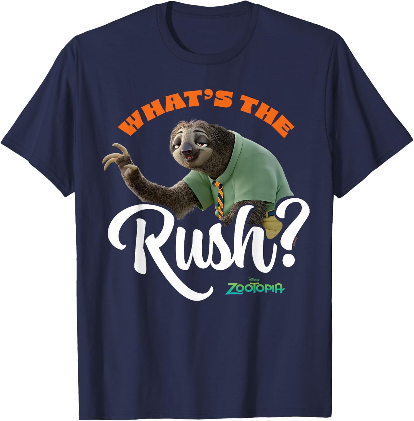 Zootopia - Flash Sloth What's The Rush T-Shirt - T-Shirt | Navy