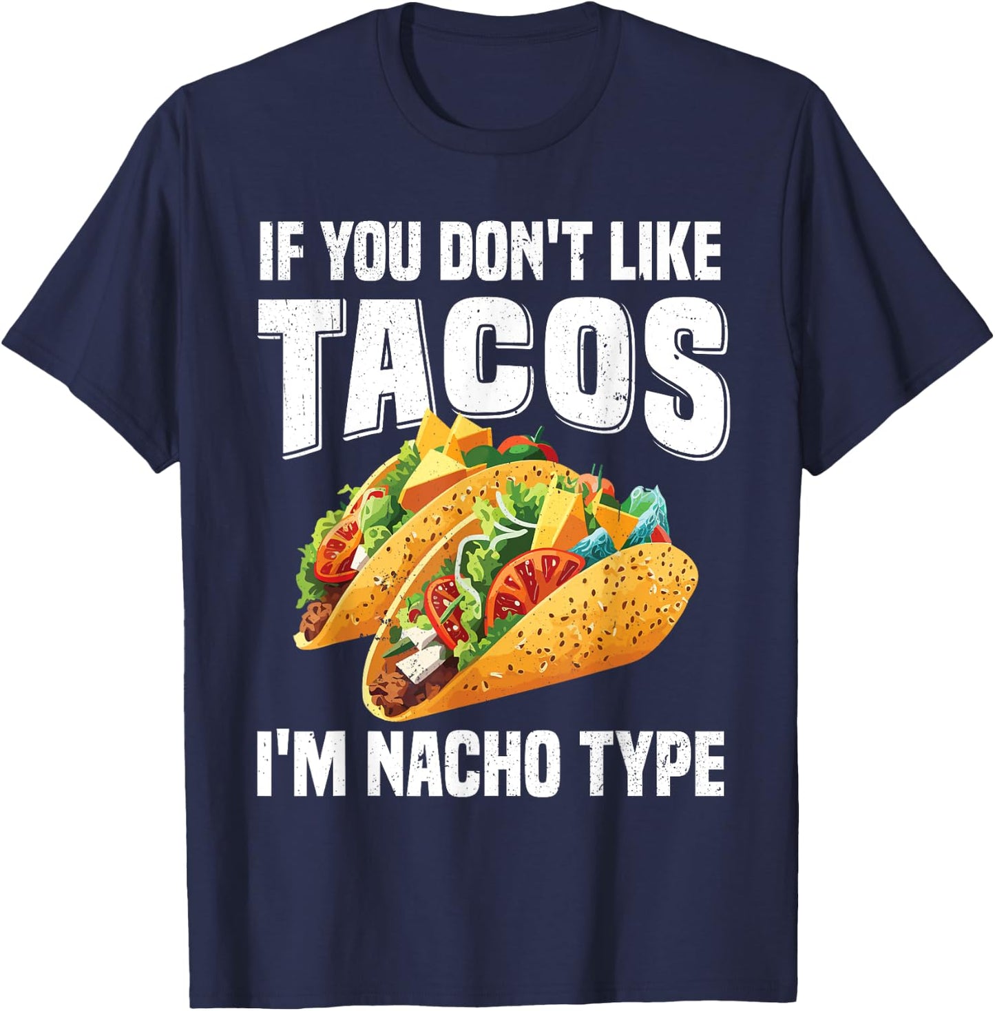Cute Taco Design Women Kids Mexican Food Taco Lover T-Shirt - T-Shirt | Navy