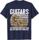 Funny Guitar Player Graphic Dinosaur Survive Guitarist Joke T-Shirt - T-Shirt | Navy