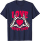 Love Never Ends Funny Valentines Skeleton Heart Hands T-Shirt - T-Shirt | Navy
