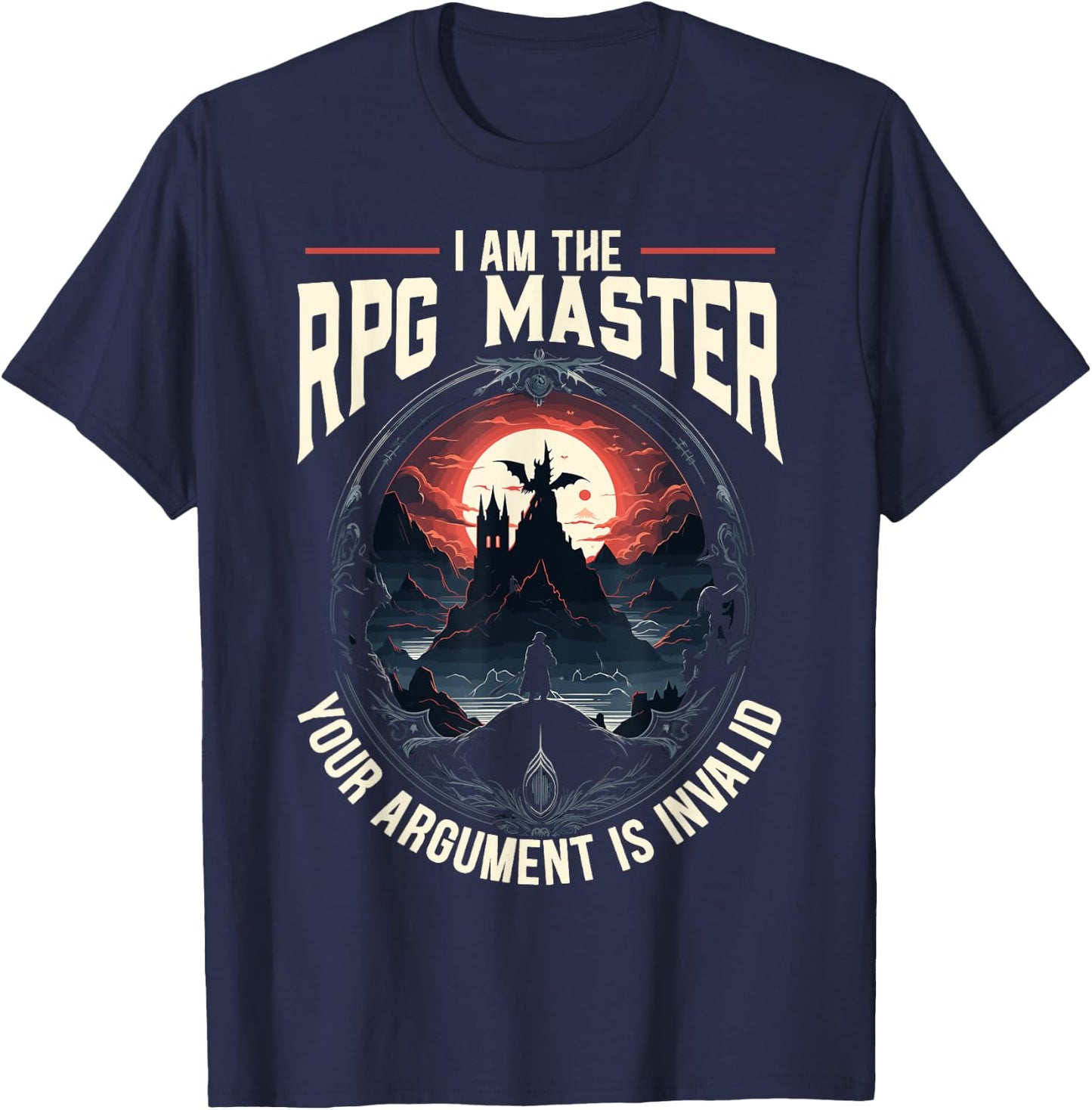 RPG Master D20 Gaming Tabletop Games Funny RPG Gamer T-Shirt - T-Shirt | Navy