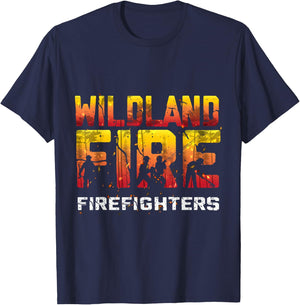 Wildland Firefighter Forest Service Hand Engine Crew Hotshot T-Shirt - T-Shirt | Navy