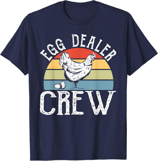 Local Egg Dealer Crew - Chicken Farm Egg Dealer T-Shirt - T-Shirt | Navy