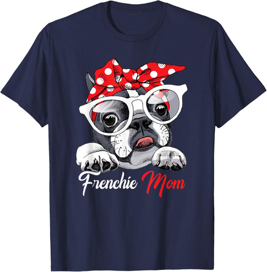 French Bulldog Mom Gift Frenchie Mom Cute Mother's Day Women T-Shirt - T-Shirt | Navy