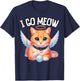 I Go Meow Cat Meme Meowing Not Meowing Cat Anime T-Shirt - T-Shirt | Navy