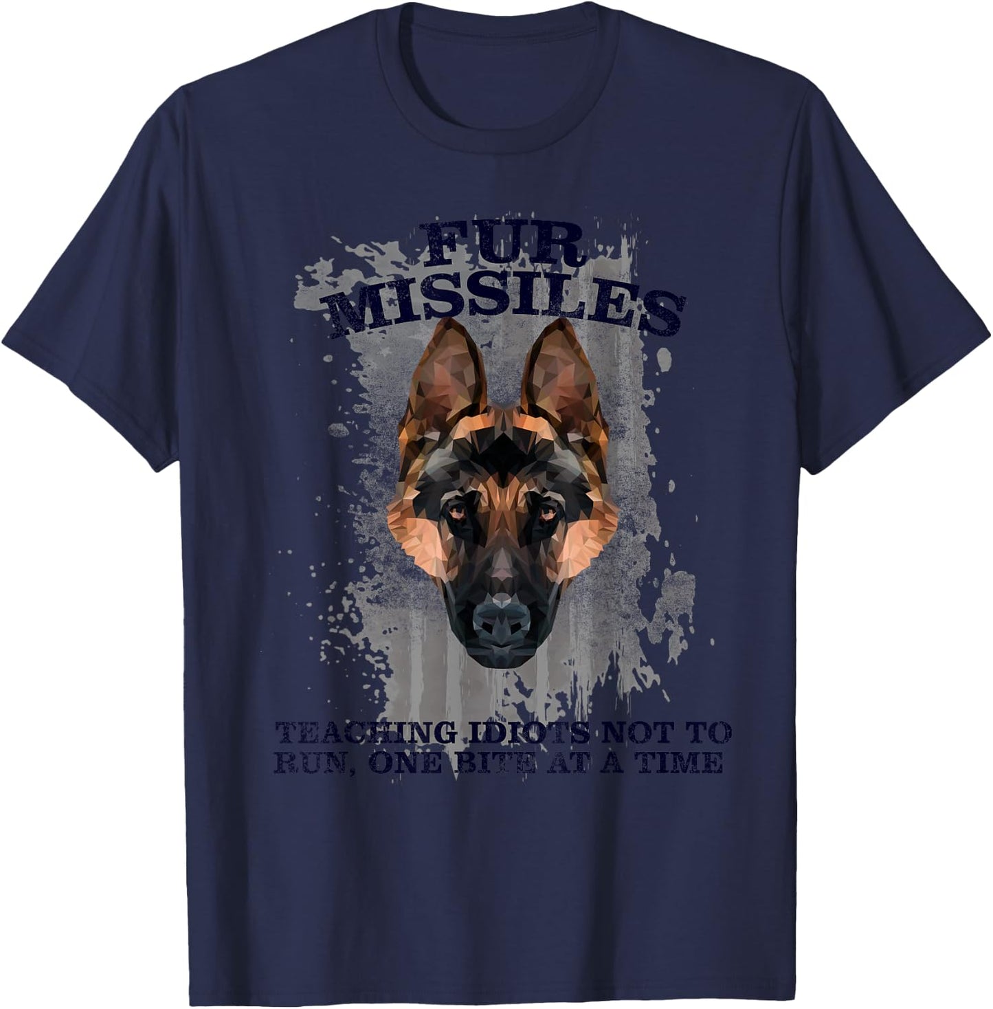 Fur missle, fur missile, dog fur missile, k9, police k9 T-Shirt - T-Shirt | Navy
