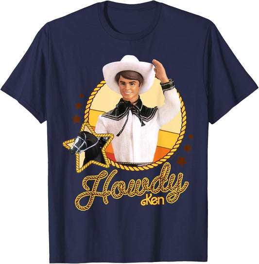 Barbie Howdy Ken Western Cowboy Doll with Horse T-Shirt - T-Shirt | Navy