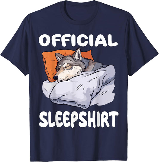 Wolf Official Sleepshirt Pajamas Nightgown T-Shirt - T-Shirt | Navy