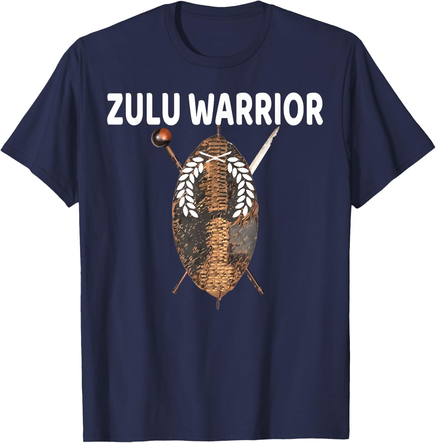 Zulu Warrior Shaka King African Tribe Africa Pride Zulu T-Shirt - T-Shirt | Navy