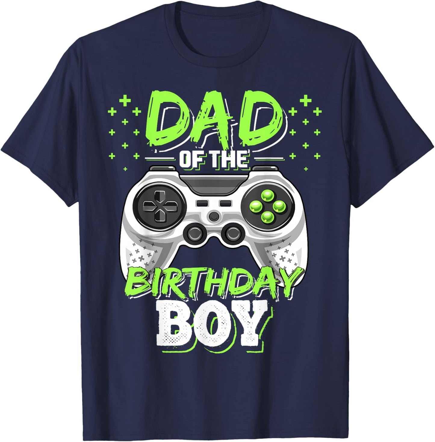 Dad of the Birthday Boy Matching Video Gamer Birthday Party T-Shirt - T-Shirt | Navy
