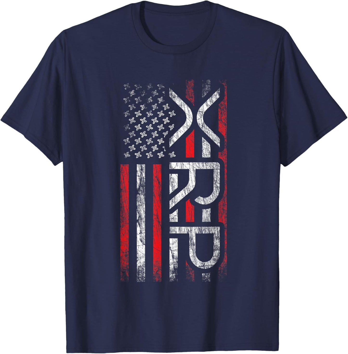 XRP Crypto - XRP Cryptocurrency - American Flag - XRP T-Shirt - T-Shirt | Navy