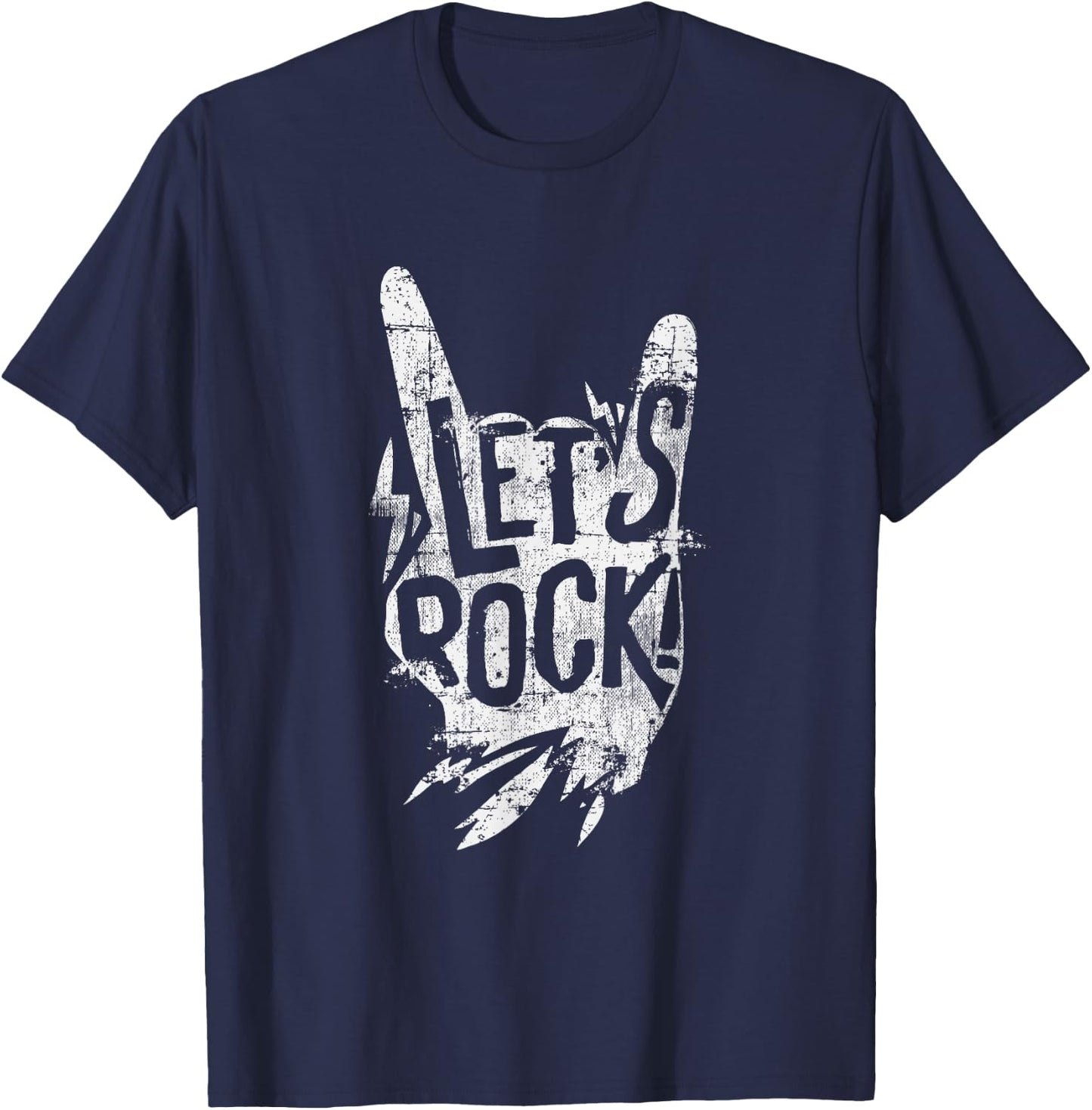 Let's Rock - Music Festival Party T-Shirt - T-Shirt | Navy