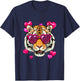 Bengal Tiger Shirt Valentines Tiger Animal Face Tiger Lover T-Shirt - T-Shirt | Navy