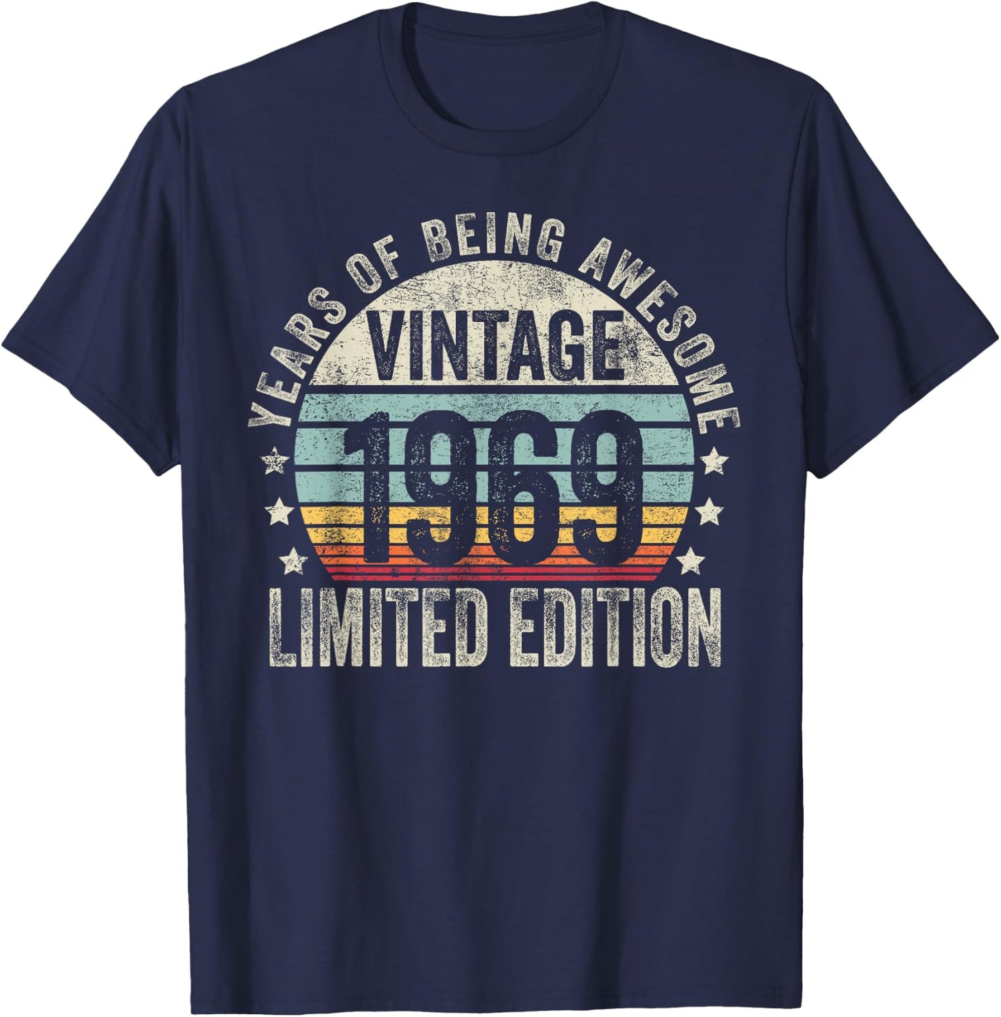 Vintage 1969 T Shirts Retro Funny 1969 Birthday T-Shirt - T-Shirt | Navy