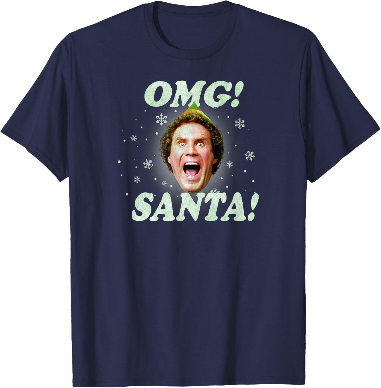 Elf Buddy OMG Santa T-Shirt - T-Shirt | Navy